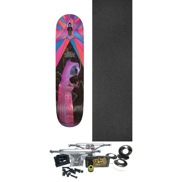 Alien Workshop Skateboards Sammy Montano Crystal Priest Skateboard Deck - 8.37" x 32" - Complete Skateboard Bundle